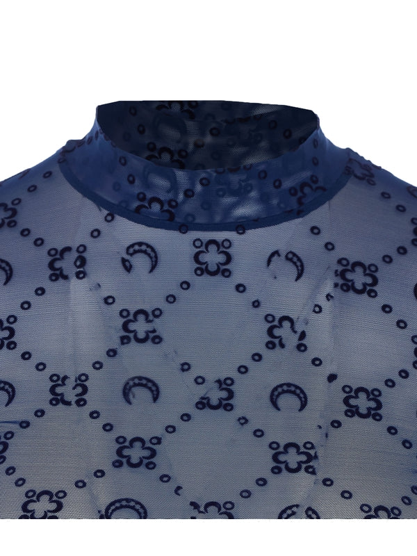 Marine Serre Blue Long Sleeve - Image 4