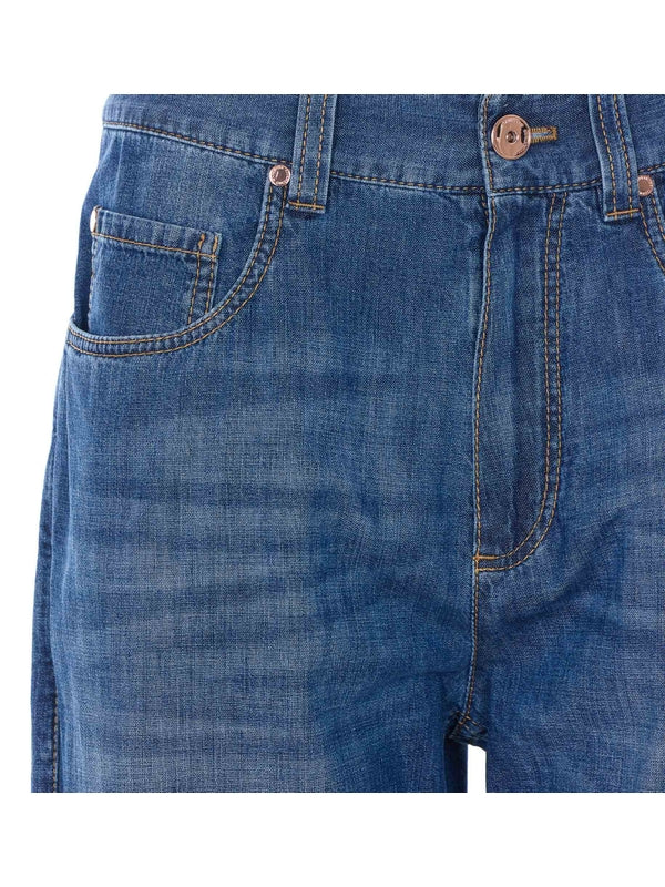 Brunello Cucinelli Blue Denim Pants - Image 4