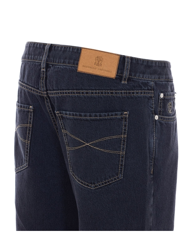 Brunello Cucinelli Grey Denim Pants - Image 3