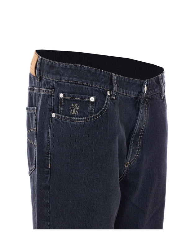 Brunello Cucinelli Grey Denim Pants - Image 4