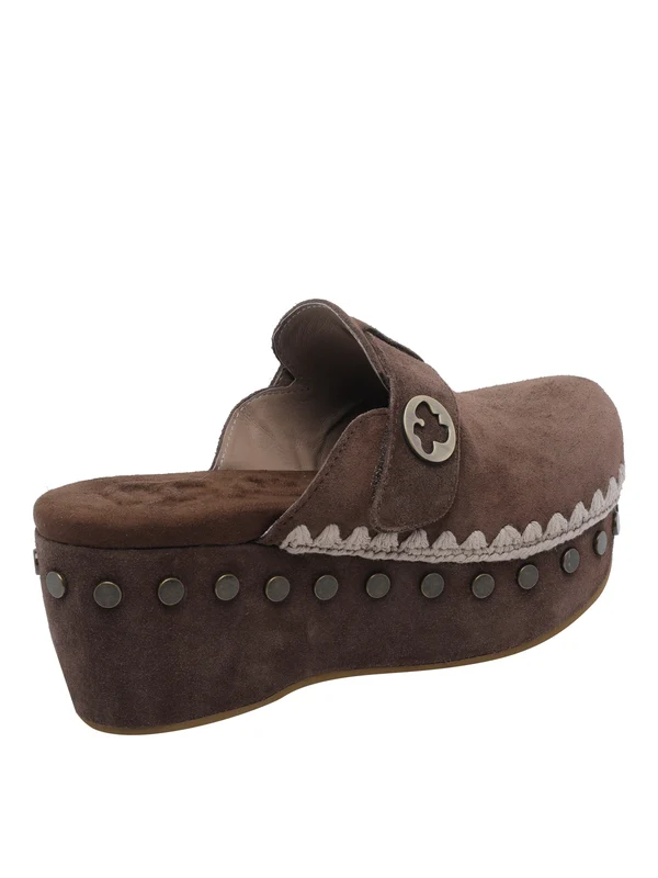 Mou Brown Wedge Sandals - Image 3