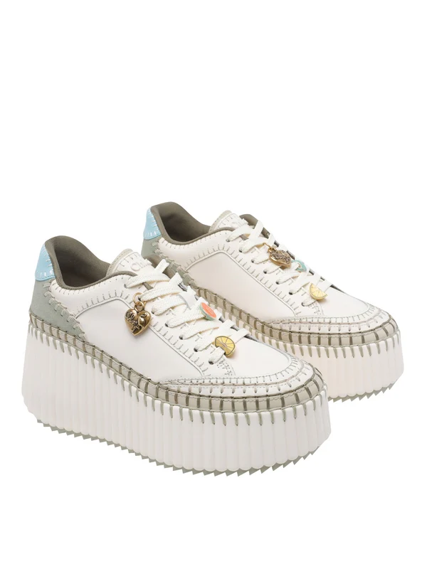 Chloe White Low Top Sneakers - Image 2