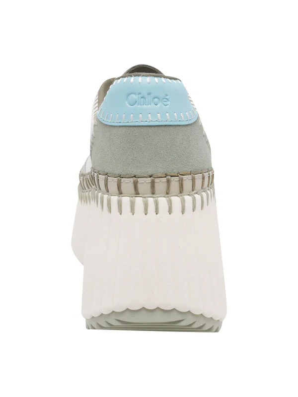 Chloe White Low Top Sneakers - Image 4