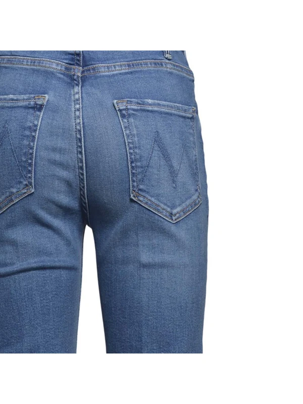 Mother Blue Denim Pants - Image 3