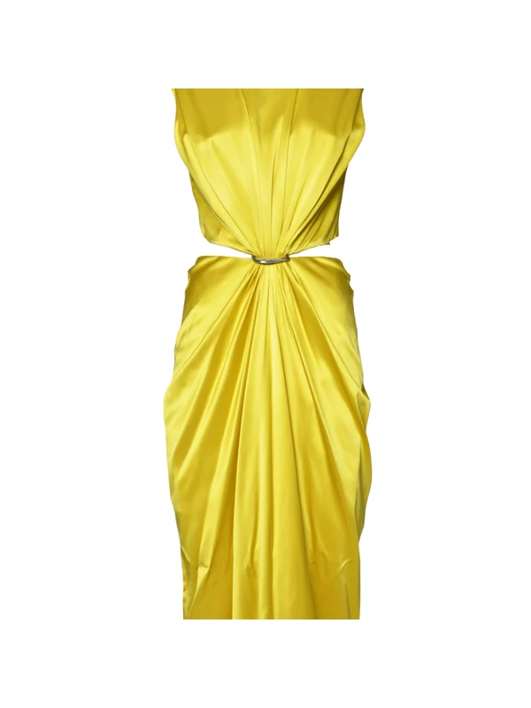 Max Mara Yellow Long Dress - Image 3