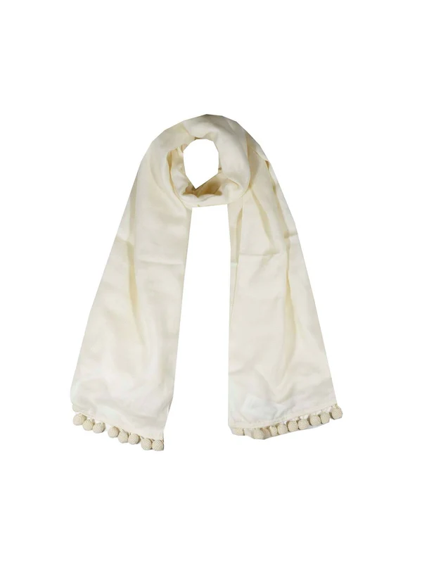 Max Mara Ivory Other Fabric Mufflers - Image 2