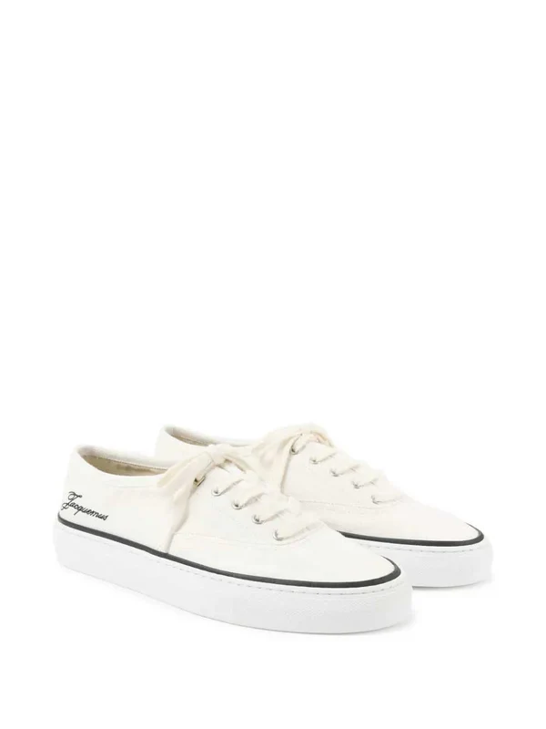 Jacquemus White Low Top Sneakers - Image 2