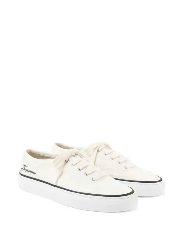 Jacquemus White Low Top Sneakers - Image 2