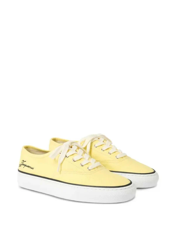 Jacquemus Yellow Low Top Sneakers - Image 2