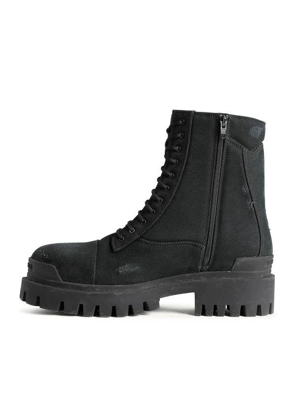 Balenciaga Black Lace-Up Boots - Image 6