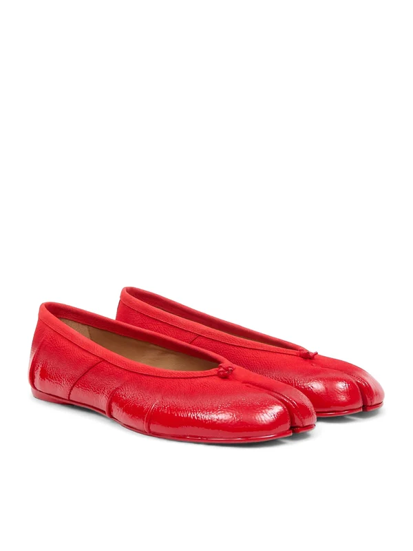 Maison Margiela Red Flat Shoes - Image 3