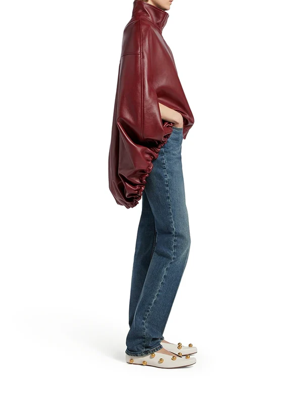 Balenciaga Burgundy Cape - Image 3