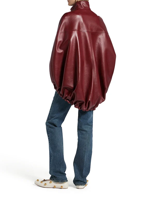 Balenciaga Burgundy Cape - Image 4