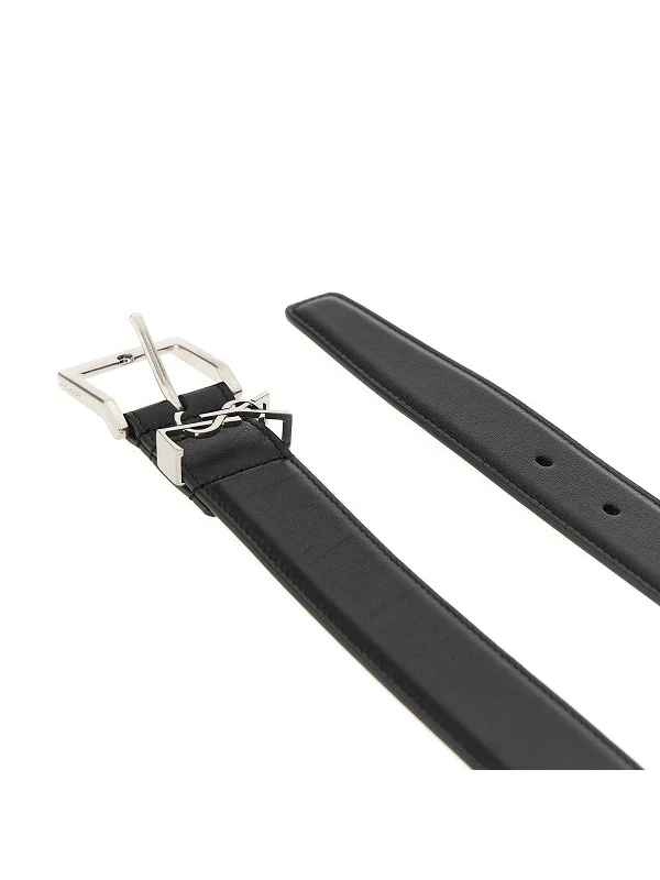 Saint Laurent Black Leather Belts - Image 2