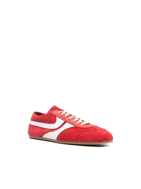 Dries Van Noten Red Low Top Sneakers - Image 4