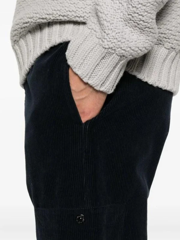 Stone Island Navy Casual Pants - Image 5