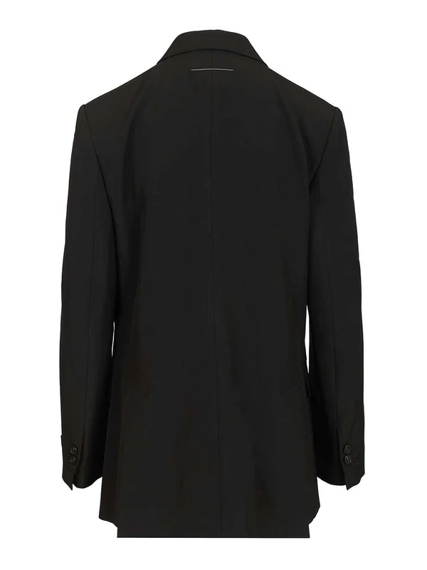 Mm6 Maison Margiela Black Tailored Jackets - Image 2