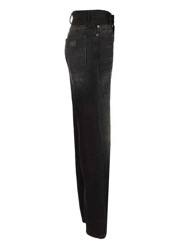 Mm6 Maison Margiela Black Denim Pants - Image 3