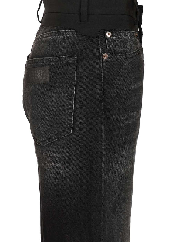 Mm6 Maison Margiela Black Denim Pants - Image 4