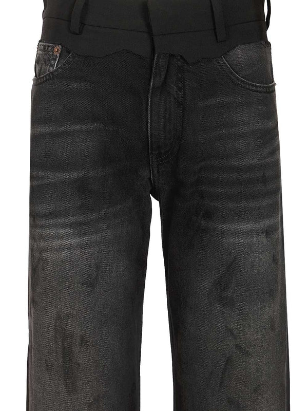 Mm6 Maison Margiela Black Denim Pants - Image 5