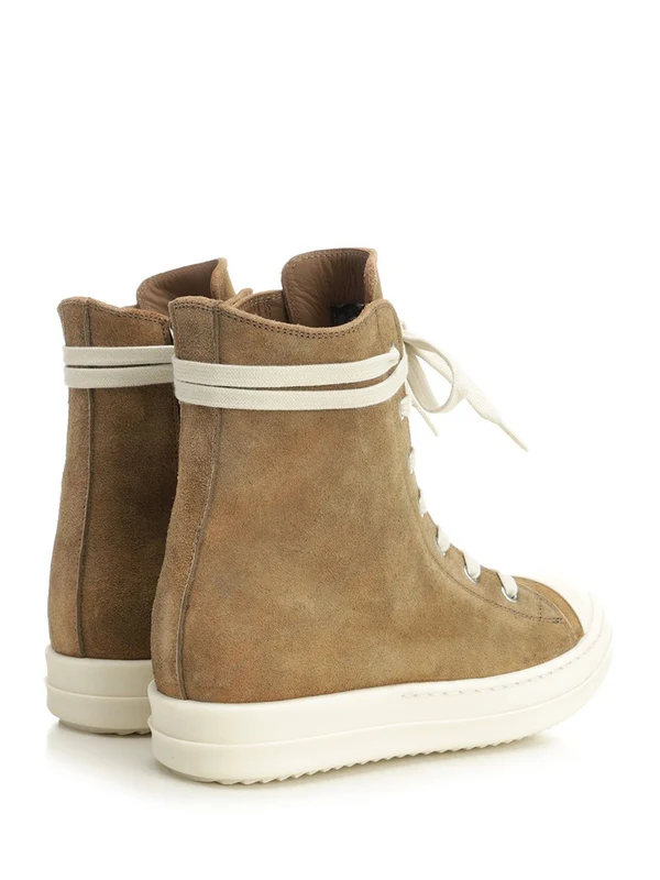 Rick Owens Beige High Top Sneakers - Image 3