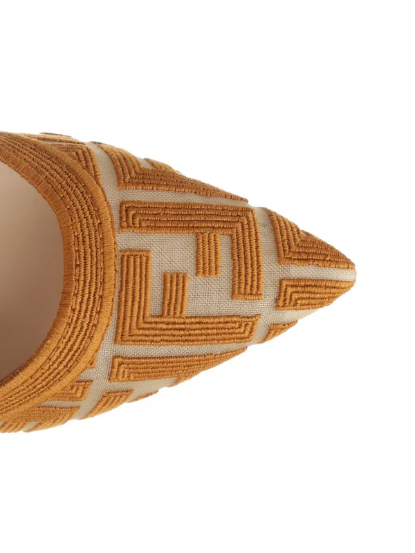 Fendi Beige Slingback Heels - Image 4