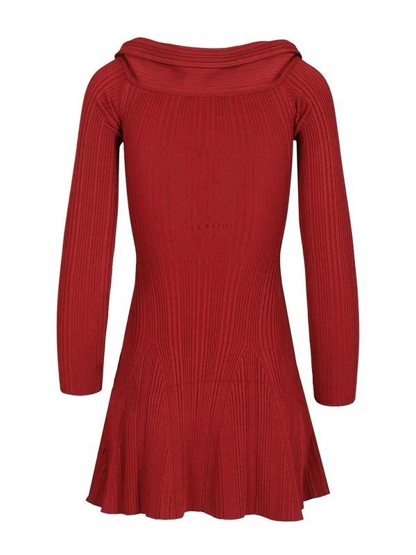 Self-Portrait Burgundy Mini Dress - Image 2