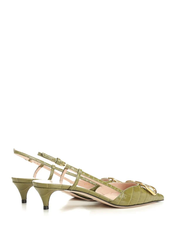 Valentino Green Slingback Heels - Image 3