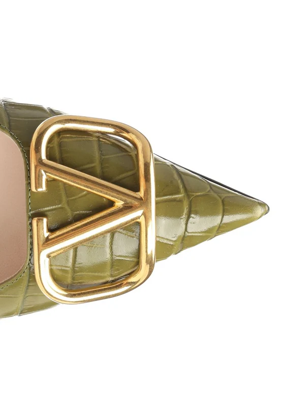 Valentino Green Slingback Heels - Image 4