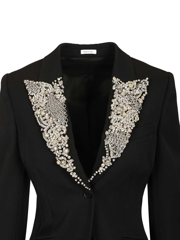 Alexander Mcqueen Black Tailored Jackets - Image 4