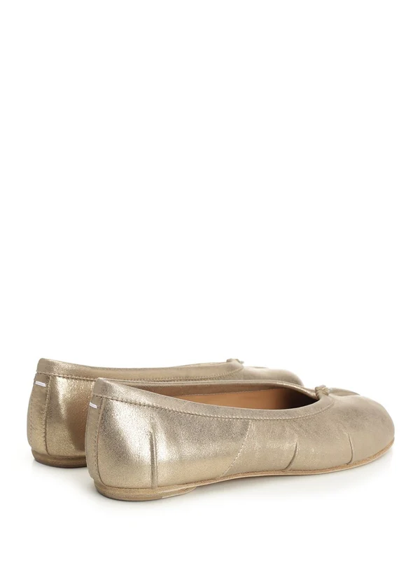 Maison Margiela Gold Flat Shoes - Image 3