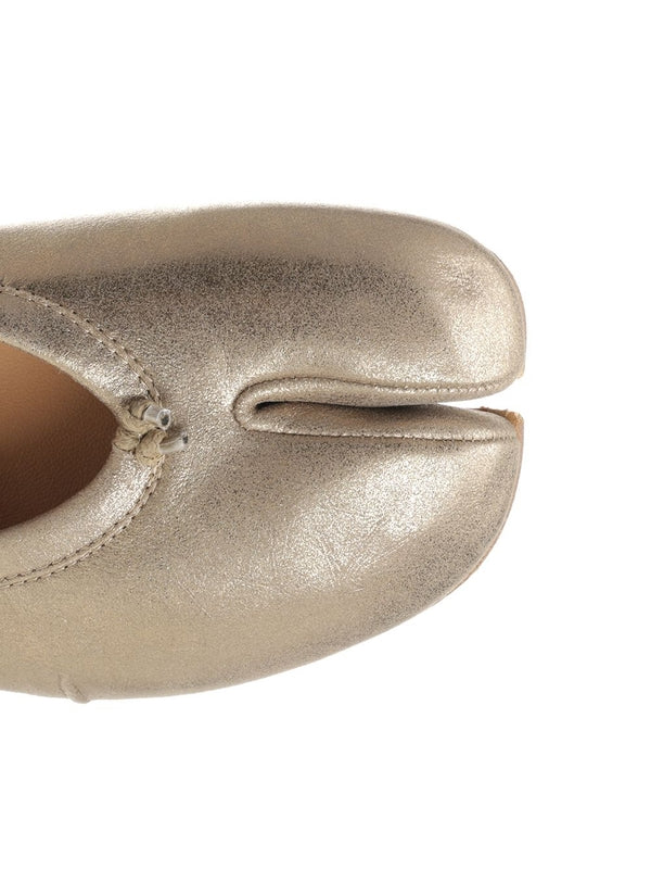 Maison Margiela Gold Flat Shoes - Image 4