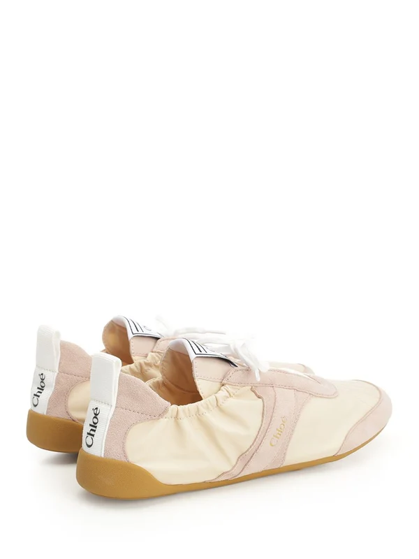 Chloe Beige Low Top Sneakers - Image 3