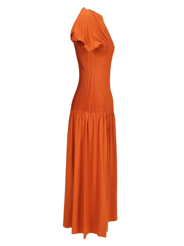 Toteme Orange Long Dress - Image 3