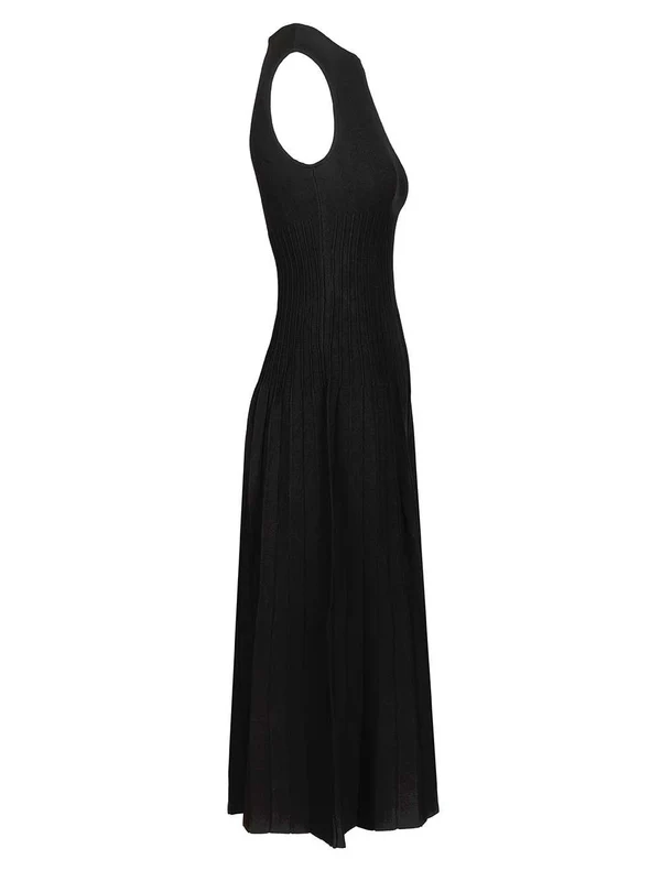 Staud Black Midi Dress - Image 3