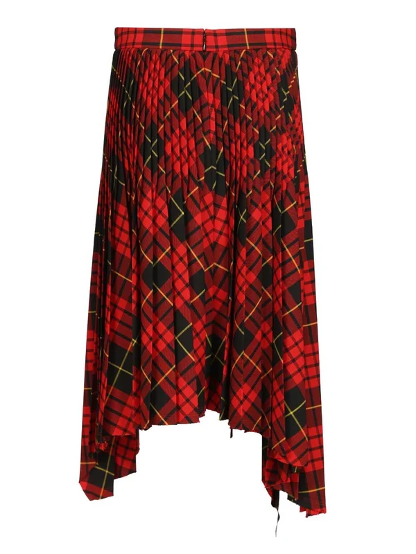 Alexander Mcqueen Red Checked Skirts - Image 2