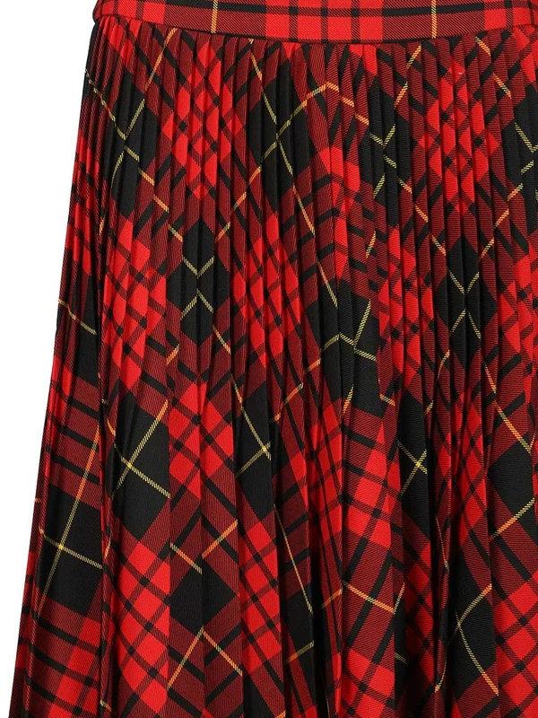 Alexander Mcqueen Red Checked Skirts - Image 4
