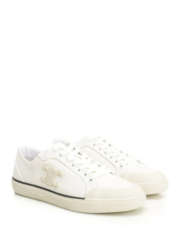 Celine White Low Top Sneakers - Image 2