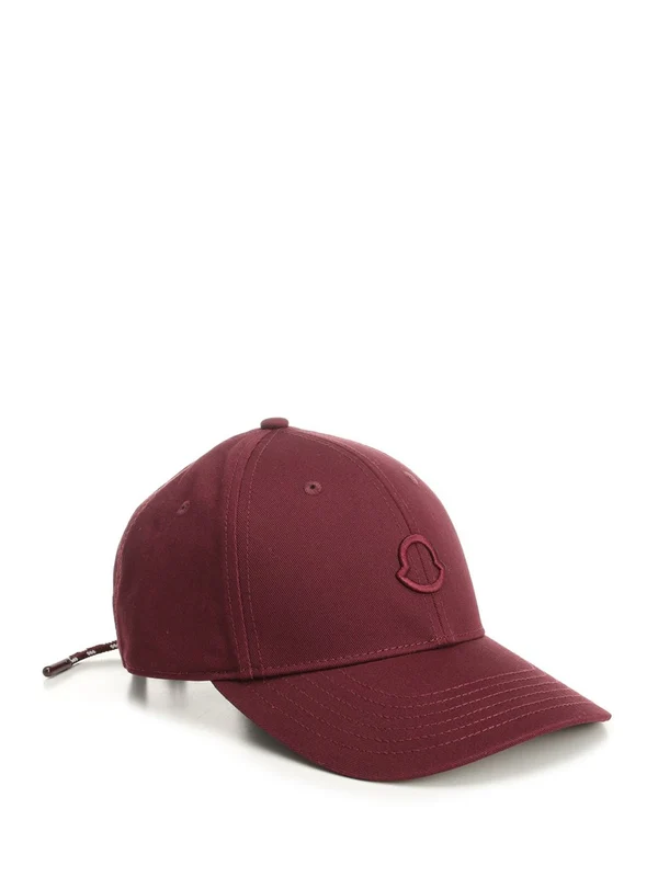 Moncler Burgundy Cap - Image 2