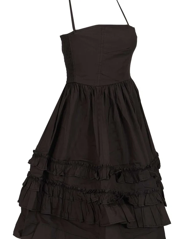 Ganni Black Mini Dress - Image 3