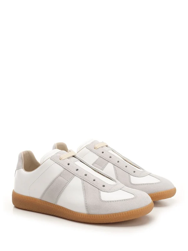 Maison Margiela White Low Top Sneakers - Image 2