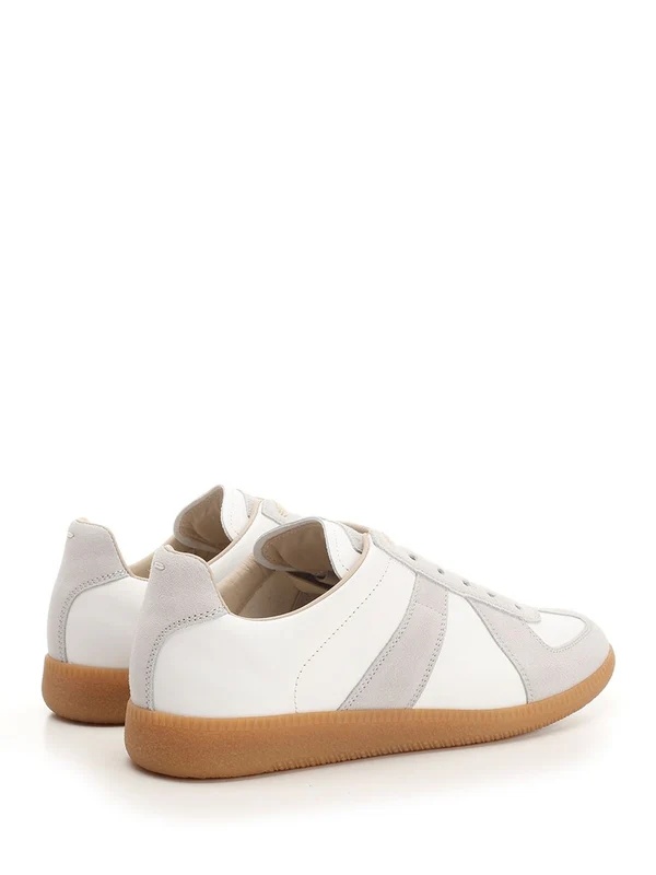 Maison Margiela White Low Top Sneakers - Image 3