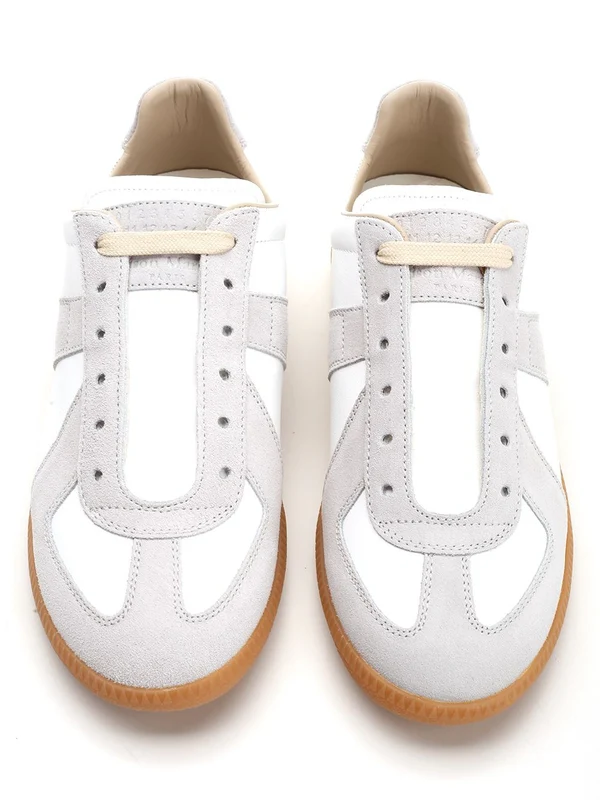Maison Margiela White Low Top Sneakers - Image 4