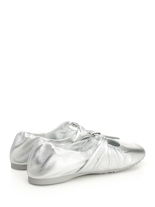 Loewe Silver Flat Shoes - Image 3