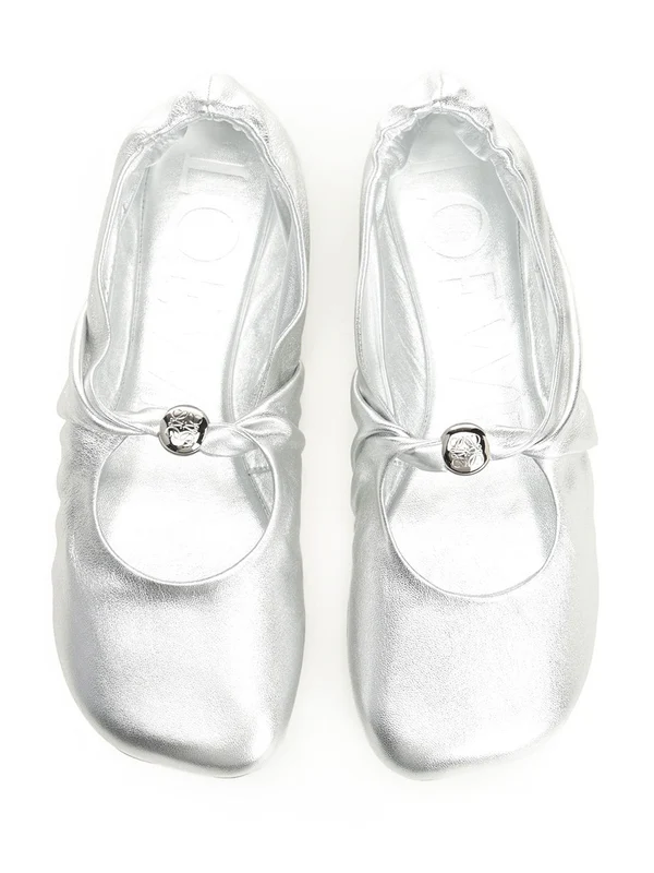 Loewe Silver Flat Shoes - Image 5