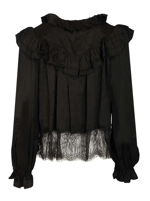 Self-Portrait Black Shirts & Blouses - Image 2