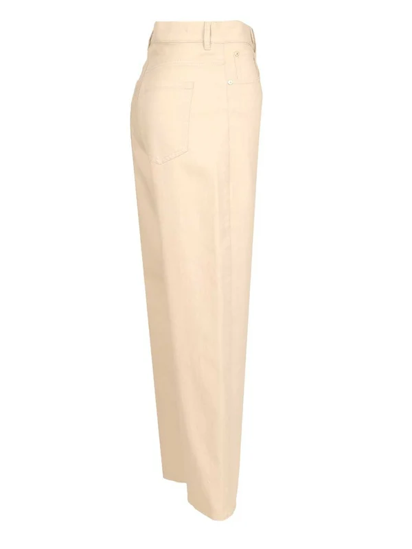 S Max Mara Beige Denim Pants - Image 3