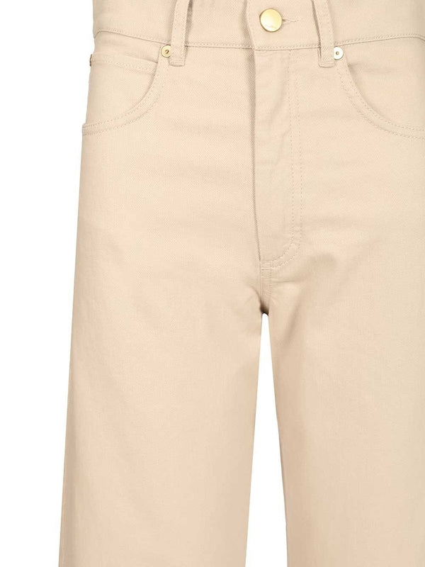 S Max Mara Beige Denim Pants - Image 4