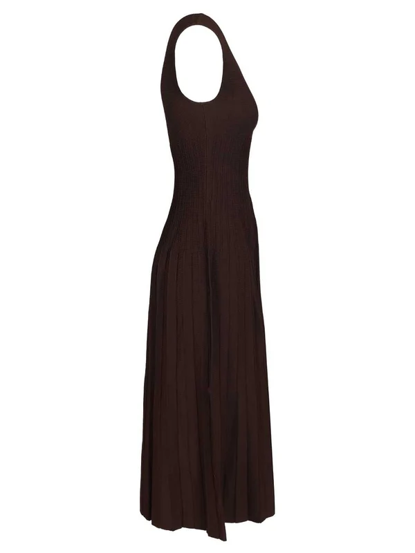 Staud Brown Midi Dress - Image 3