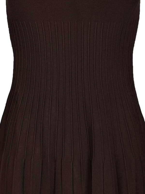Staud Brown Midi Dress - Image 4